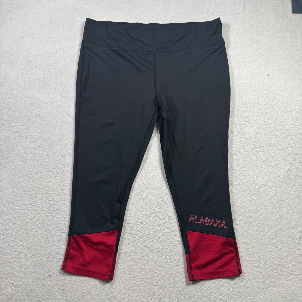 Russell Athletic Alabama Crimson Tide Girls L 12/14 Black Red Cropped Leggings